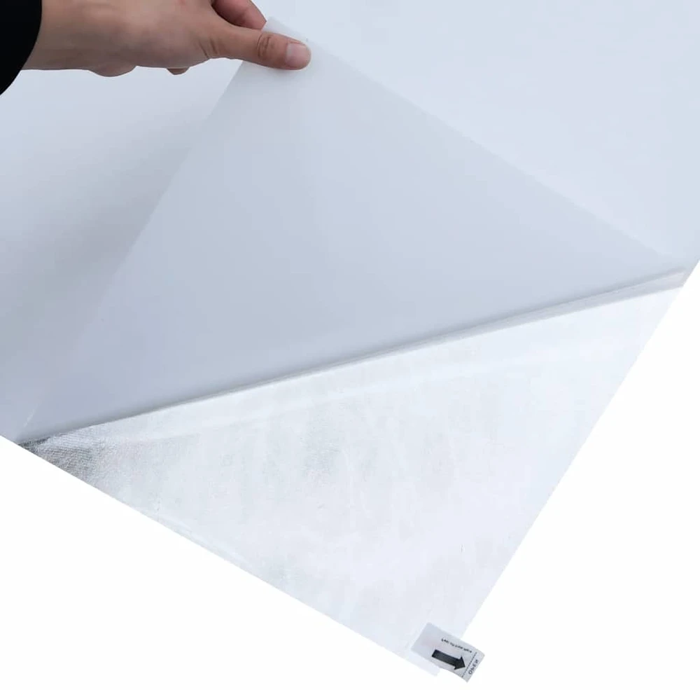 Langų plėvelė, skaidri balta, 45x500cm, PVC, statinė, matinė