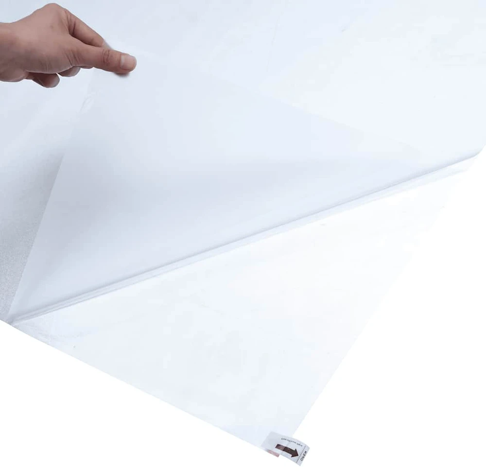 Langų plėvelė, skaidri pilka, 90x1000cm, PVC, statinė, matinė