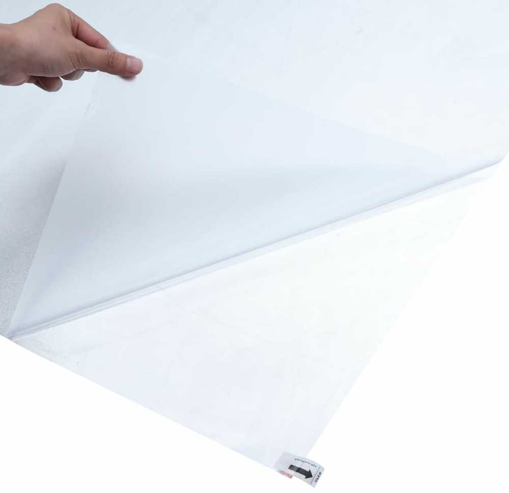 Langų plėvelė, skaidri pilka, 90x500cm, PVC, statinė, matinė