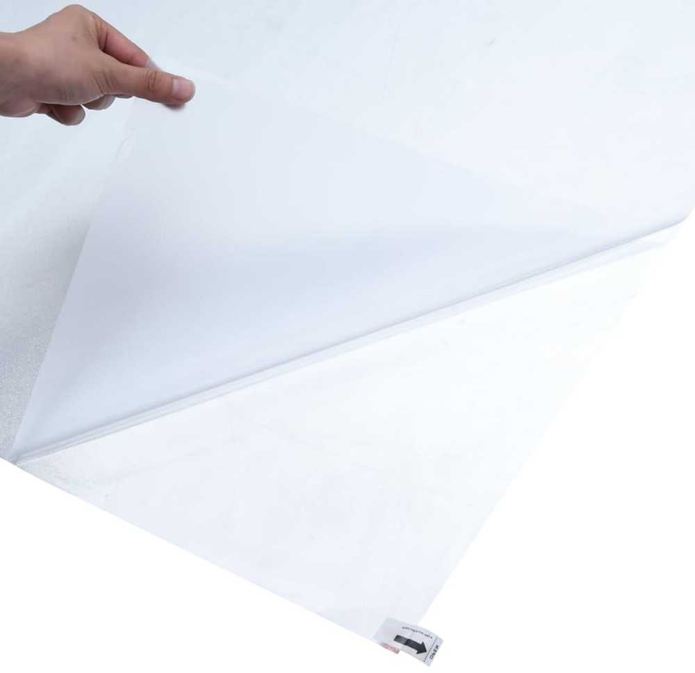 Langų plėvelė, skaidri pilka, 90x500cm, PVC, statinė, matinė