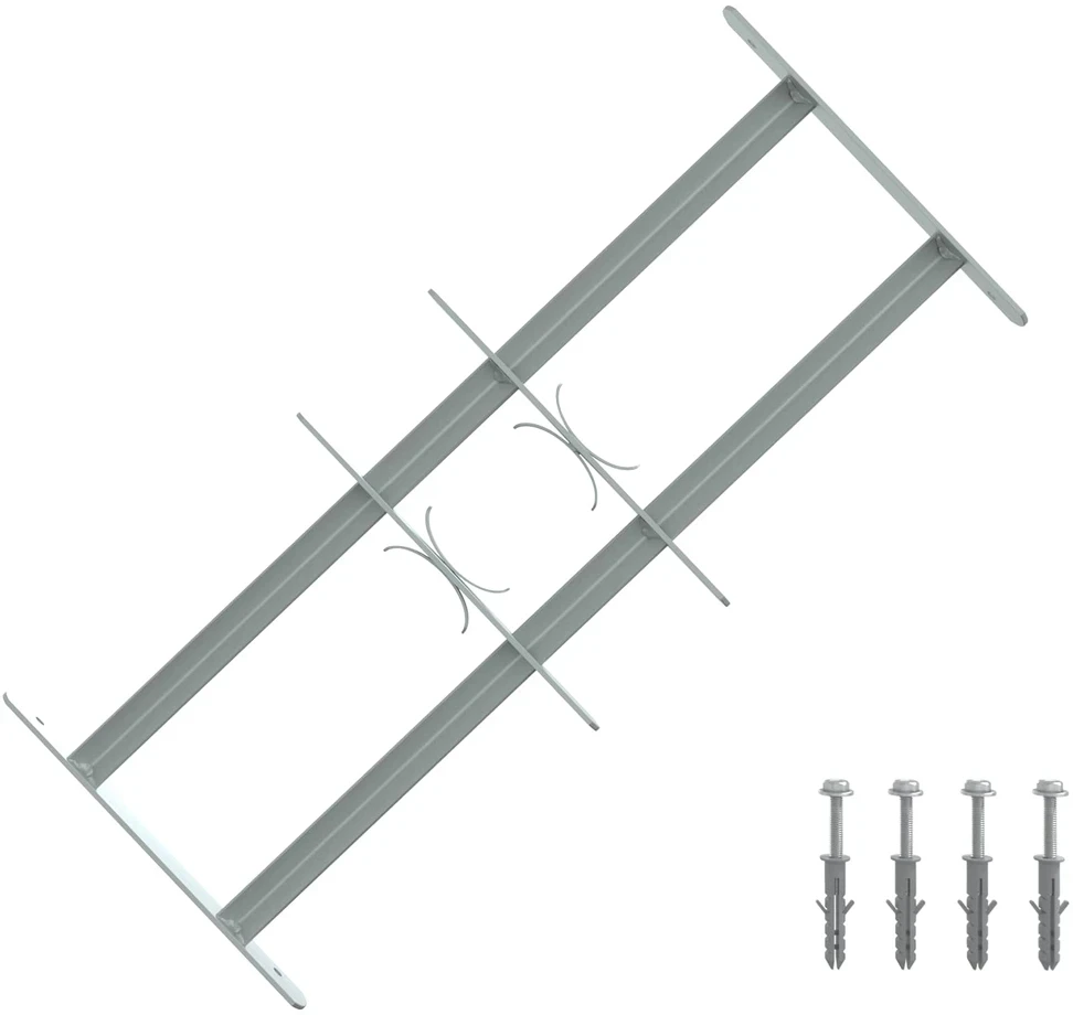 Langų saugos grotelės su 2 skersiniais 3 vnt. 430-740 mm