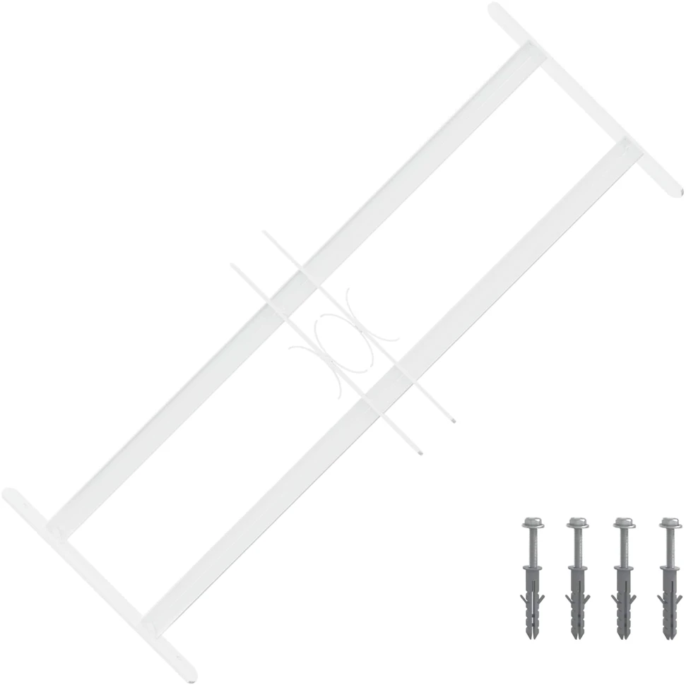 Langų saugos grotelės su 2 skersiniais 3 vnt. 43-74 cm