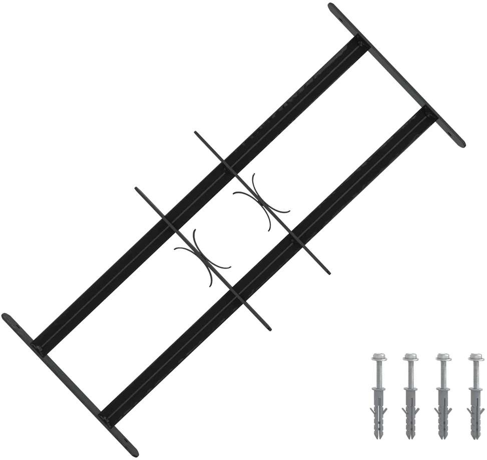 Langų saugos grotelės su 2 skersiniais 3 vnt. 43-74 cm
