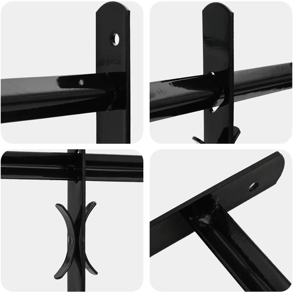 Langų saugos grotelės su 3 skersinėmis 3 vnt. 63-114 cm