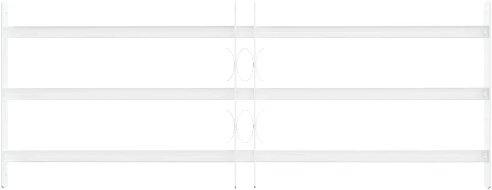 Langų saugos grotelės su 3 skersinėmis 3 vnt. 63-114 cm