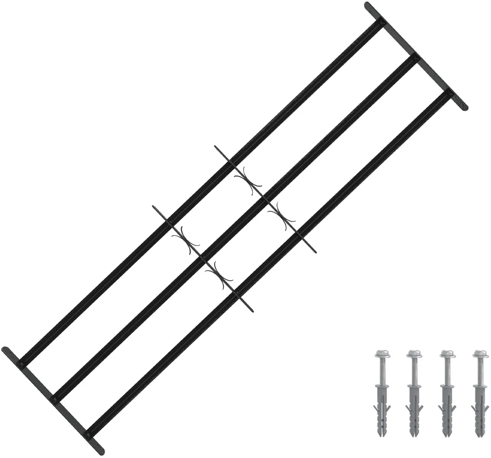 Langų saugos grotelės su 3 skersinėmis 3 vnt. 93-174 cm