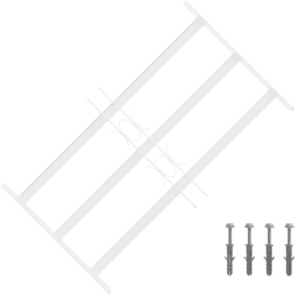 Langų saugos grotelės su 3 skersinėmis 3 vnt. 43-74 cm
