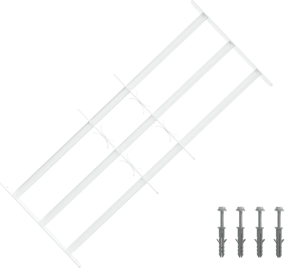Langų saugos grotelės su 3 skersinėmis 63-114 cm