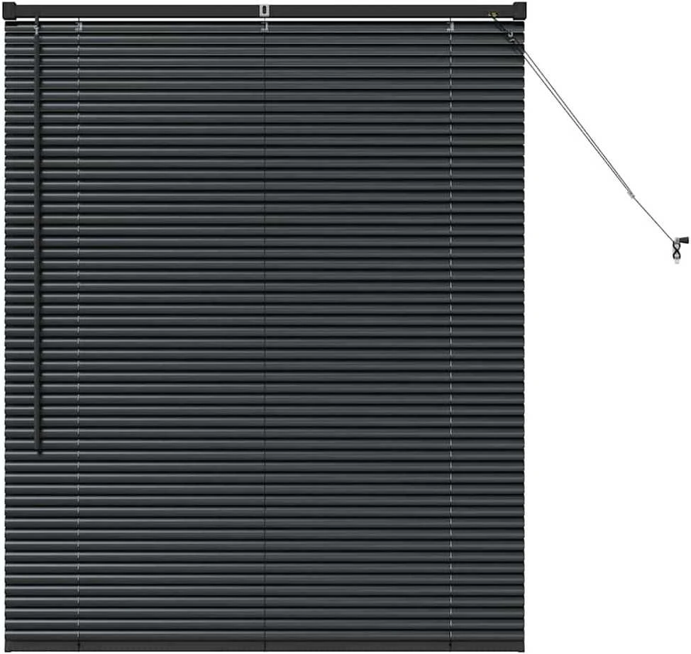Venecijos žaliuzės Juoda 130 x 105 cm 25 mm Aliuminis