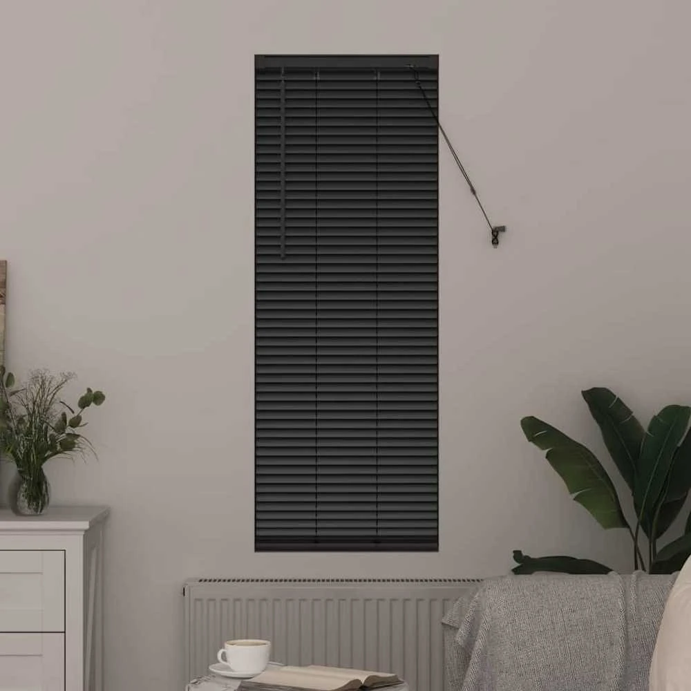 Venecijos žaliuzės Juoda 130 x 45 cm 25 mm Aliuminis
