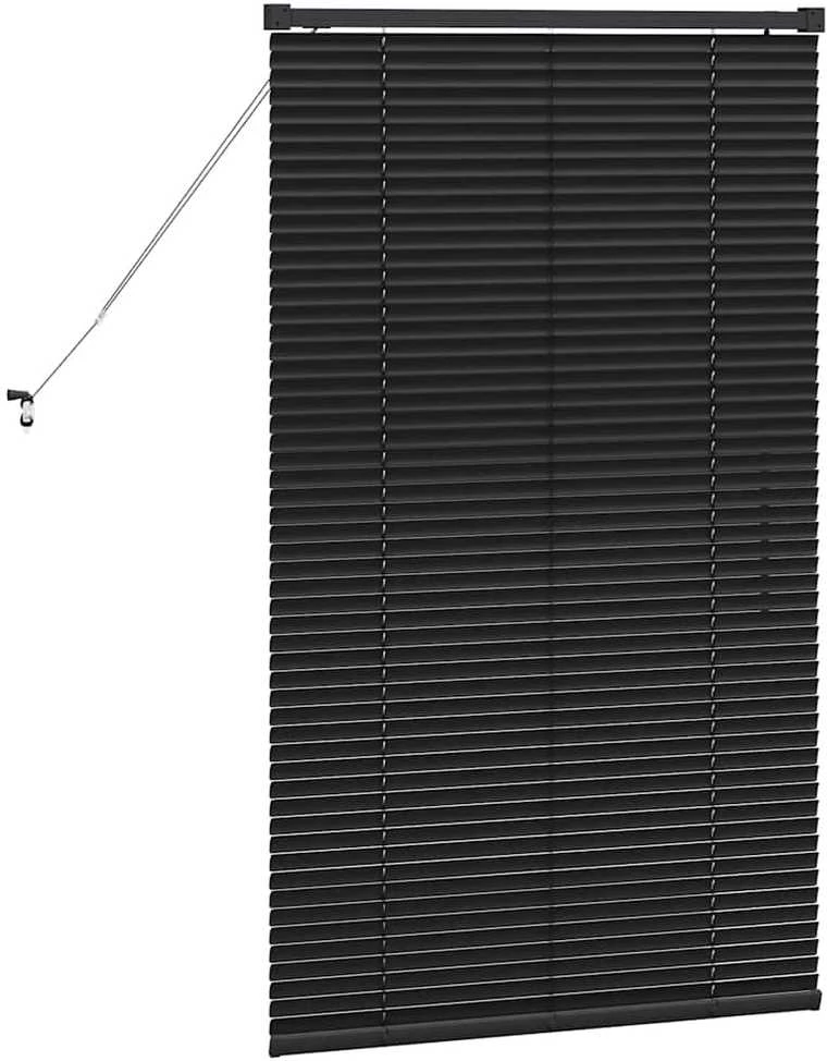 Venecijos žaliuzės Juoda 130 x 80 cm 25 mm Aliuminis