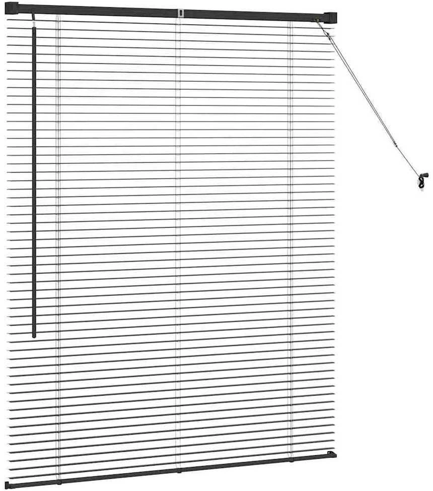 Venecijos žaliuzės Juoda 130 x 105 cm 25 mm Aliuminis