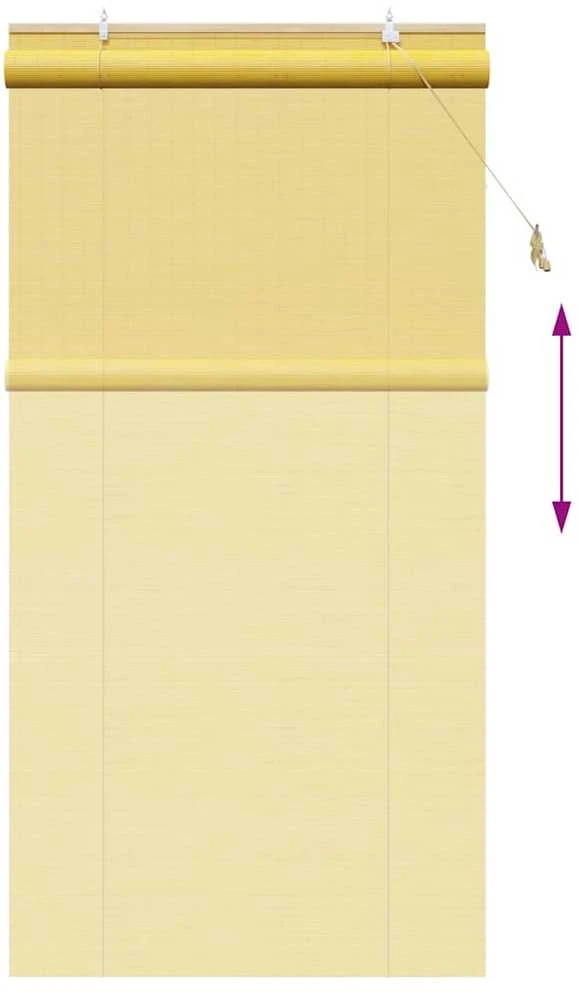 Roletas Geltona 120 x 220 cm Bambukas