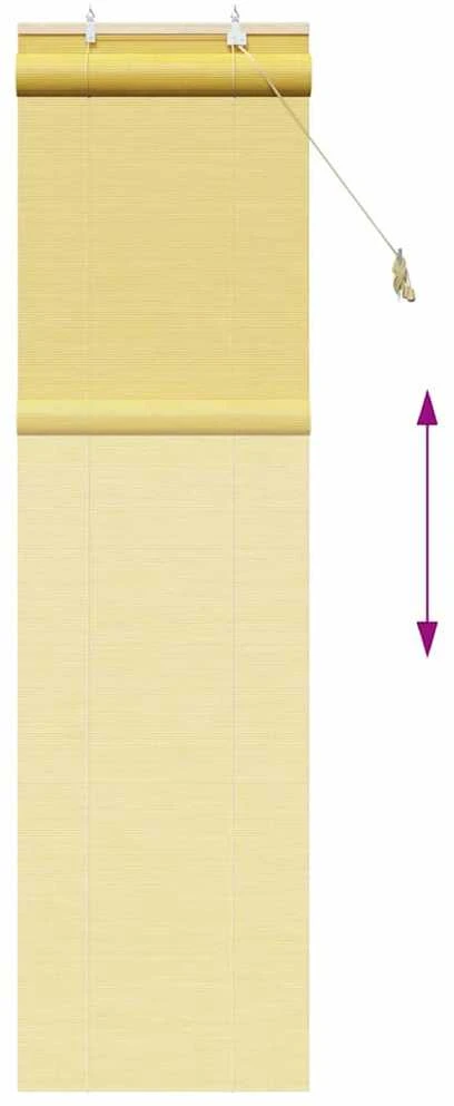 Roletas Geltona 60 x 220 cm Bambukas