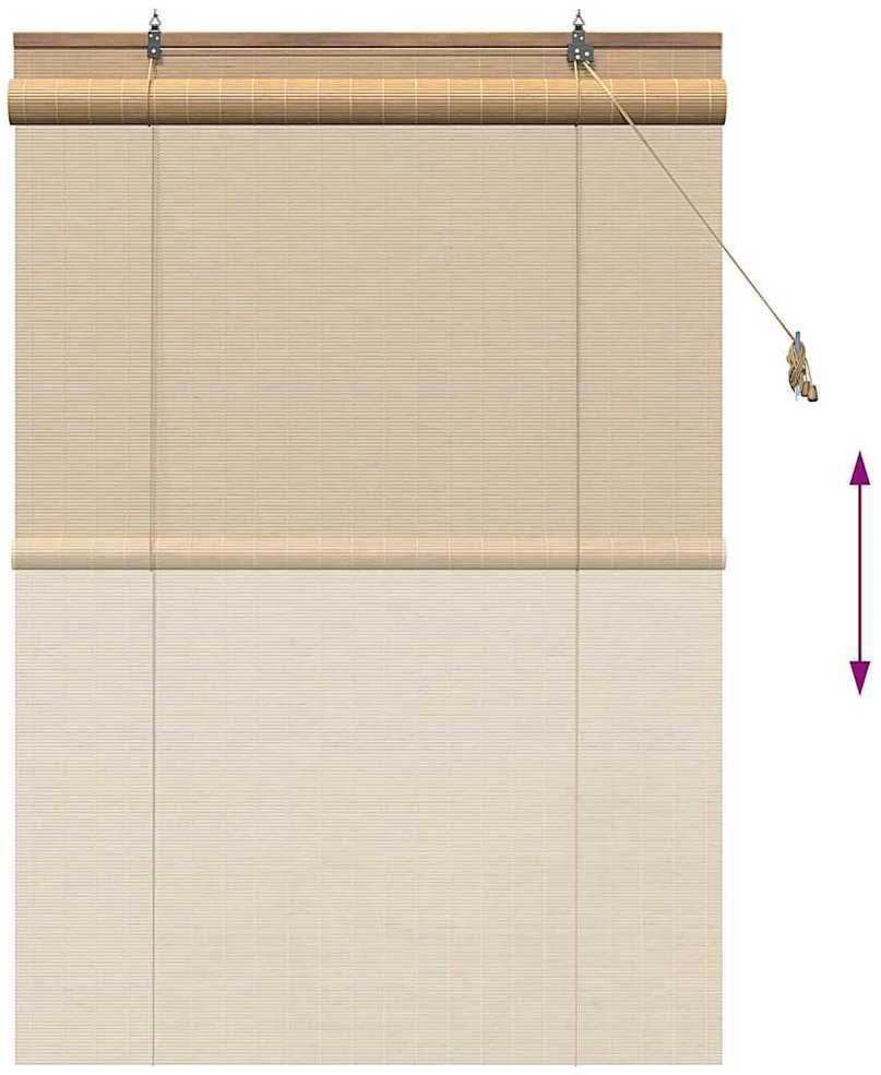 Roletas Ruda 120 x 160 cm Bambukas