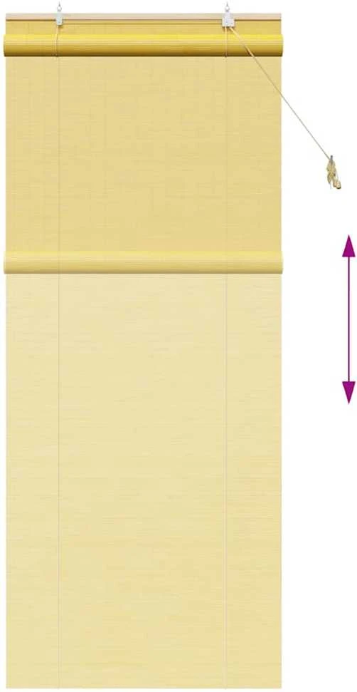 Roletas Geltona 80 x 220 cm Bambukas