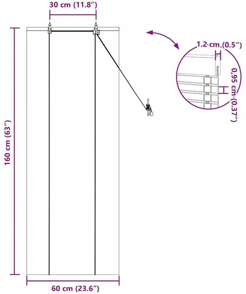 Roletas Gamta 60 x 160 cm Bambukas