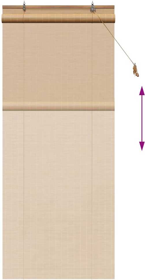 Roletas Ruda 80 x 220 cm Bambukas
