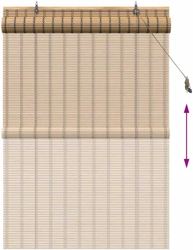 Roletas Gamta 120 x 160 cm Bambukas