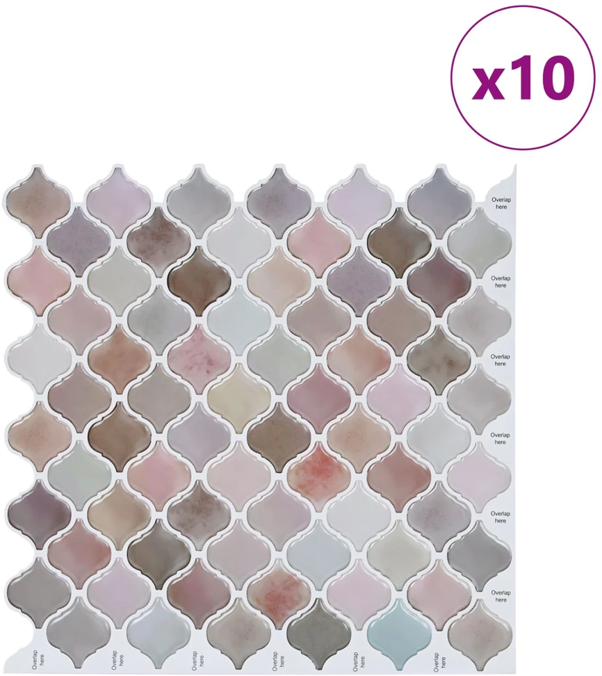 Lanterna plytelė 10 vnt. Smėlio 27 x 27 cm Poliuretanas ir PET