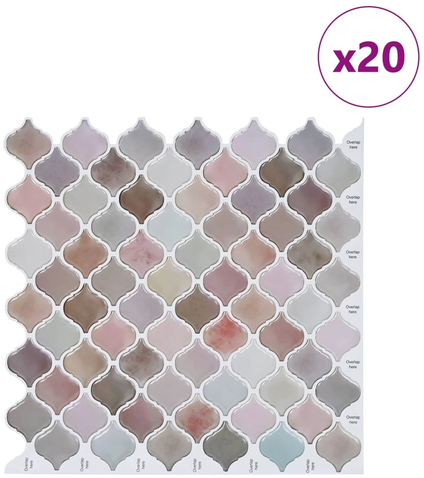 Lanterna plytelė 20 vnt. Smėlio 27 x 27 cm Poliuretanas ir PET