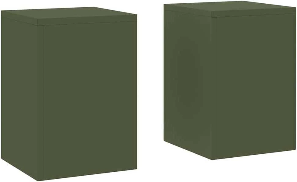 Augalų stovas 2 pcs Alyvuogių žalia 24 x 24 x 35 cm Plienas
