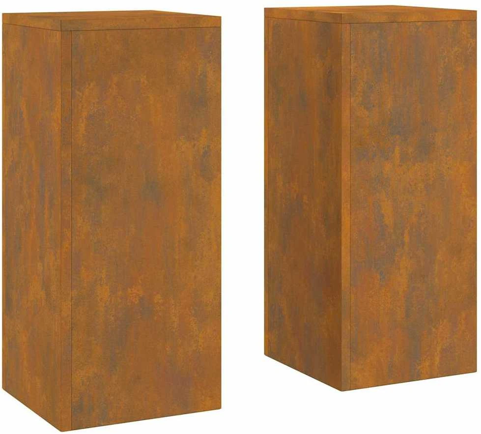 Augalų stovas 2 pcs Rūdijanti 24 x 24 x 55 cm