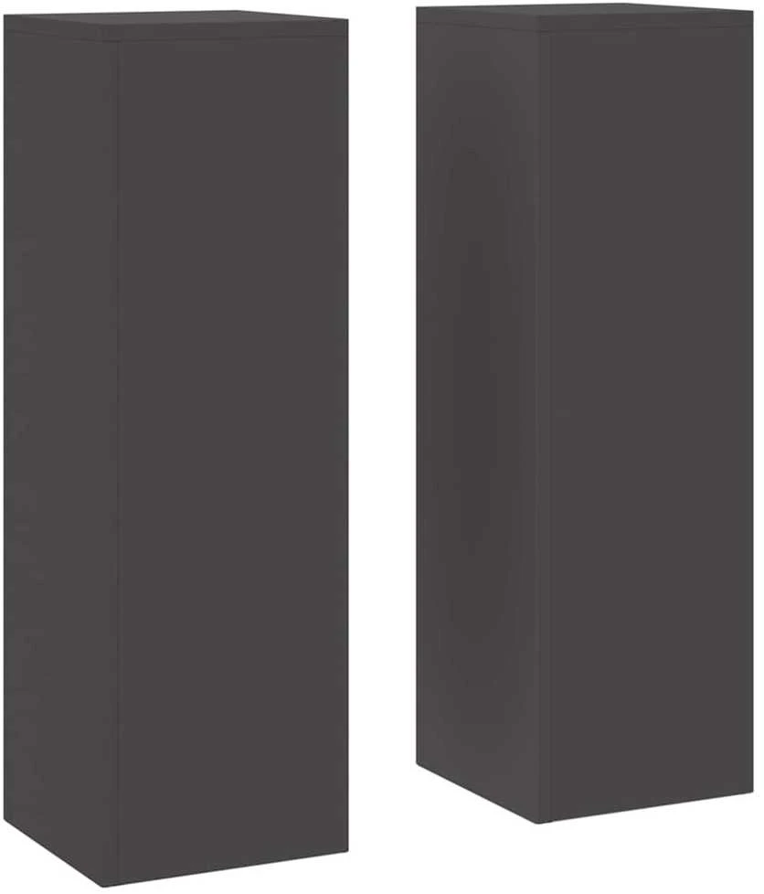 Augalų stovas 2 pcs Juoda 24 x 24 x 75 cm Plienas