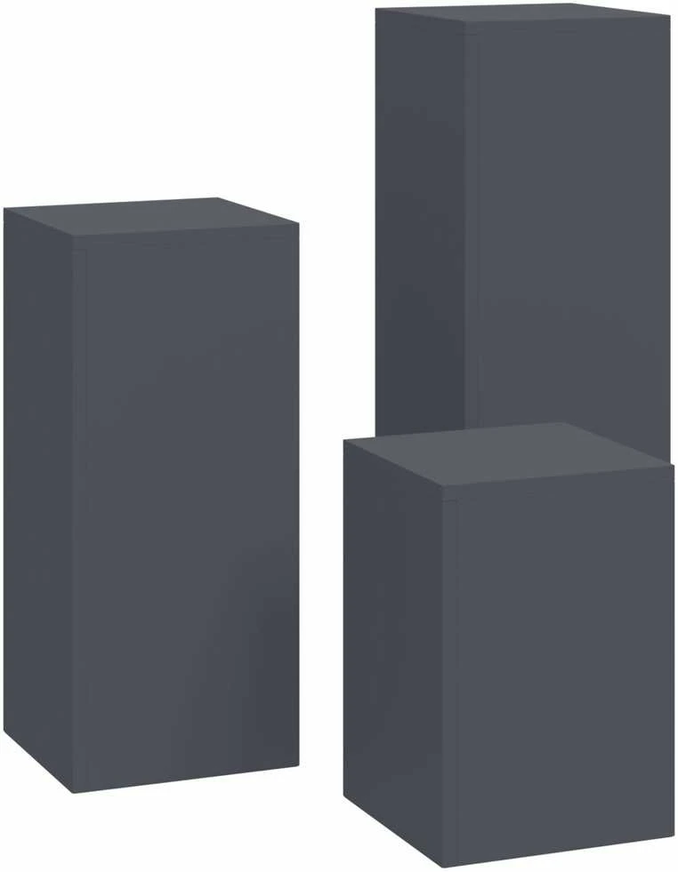 Augalų stovas 3 pcs Antracitas Plienas