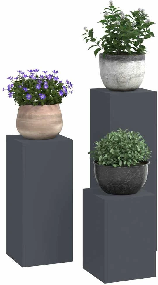 Augalų stovas 3 pcs Antracitas Plienas