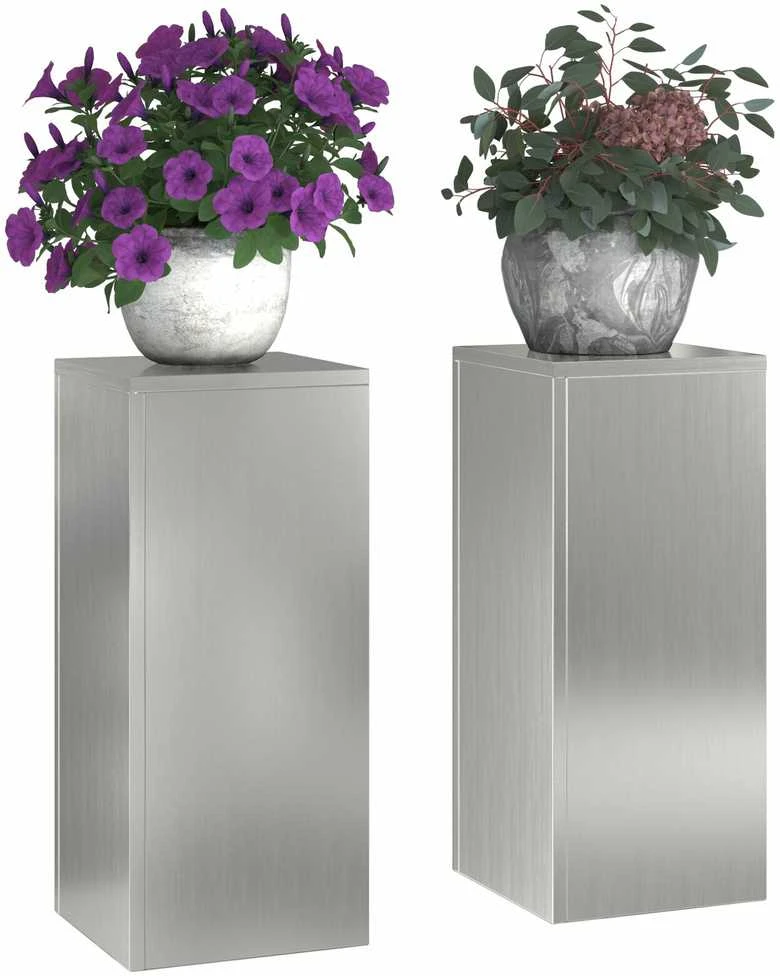 Augalų stovas 2 pcs Sidabro 24 x 24 x 55 cm