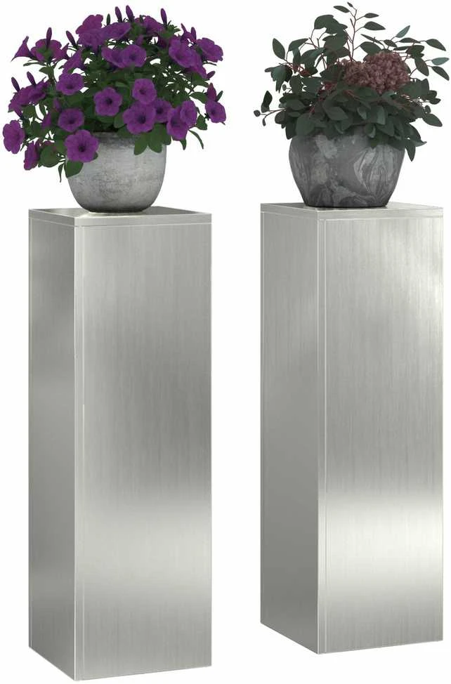Augalų stovas 2 pcs Sidabro 24 x 24 x 75 cm