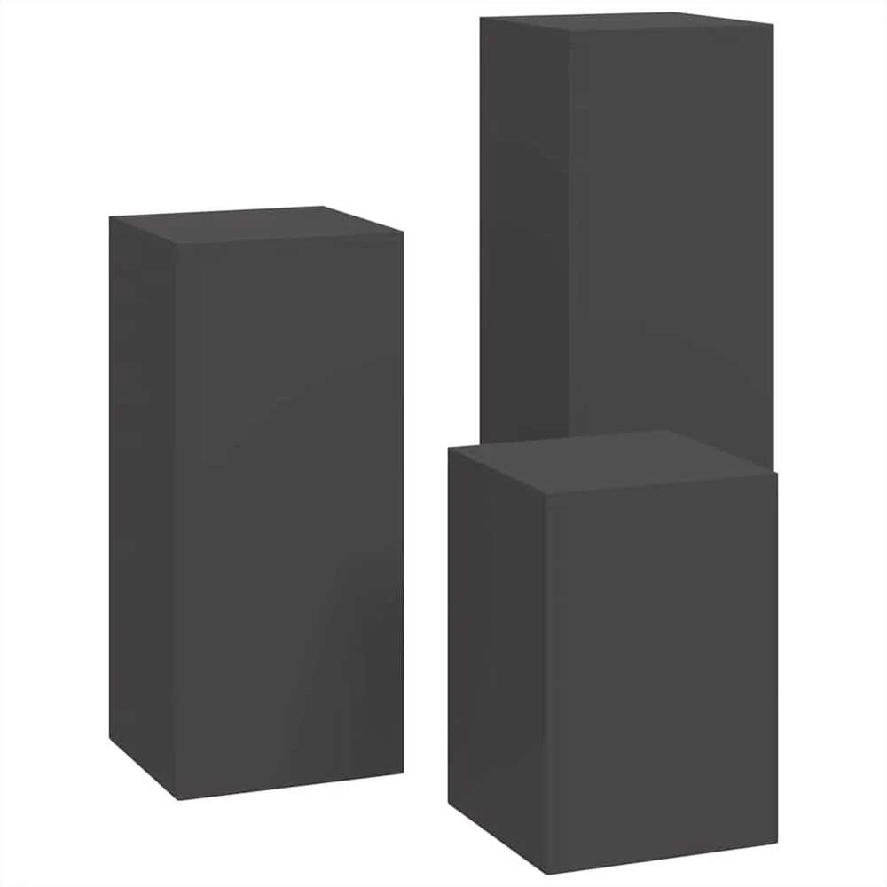Augalų stovas 3 pcs Juoda Plienas