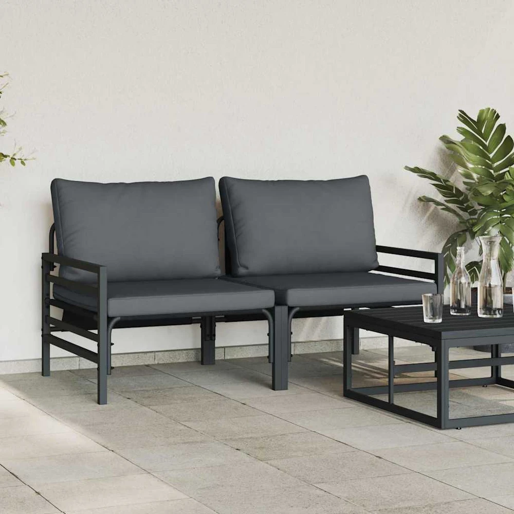 Lauko Baldai 2 Vienetas Antracitas 80 x 80 x 71 cm Plienas