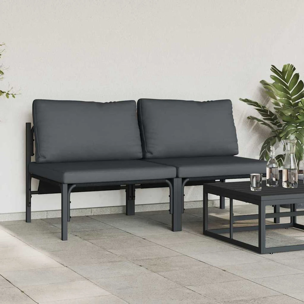 Lauko Baldai 2 Vienetas Antracitas 80 x 80 x 71 cm Plienas