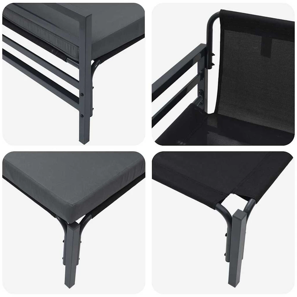 Lauko Baldai 2 Vienetas Antracitas 80 x 80 x 71 cm Plienas