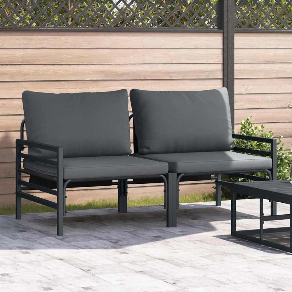Lauko Baldai 2 Vienetas Antracitas 80 x 80 x 71 cm Plienas