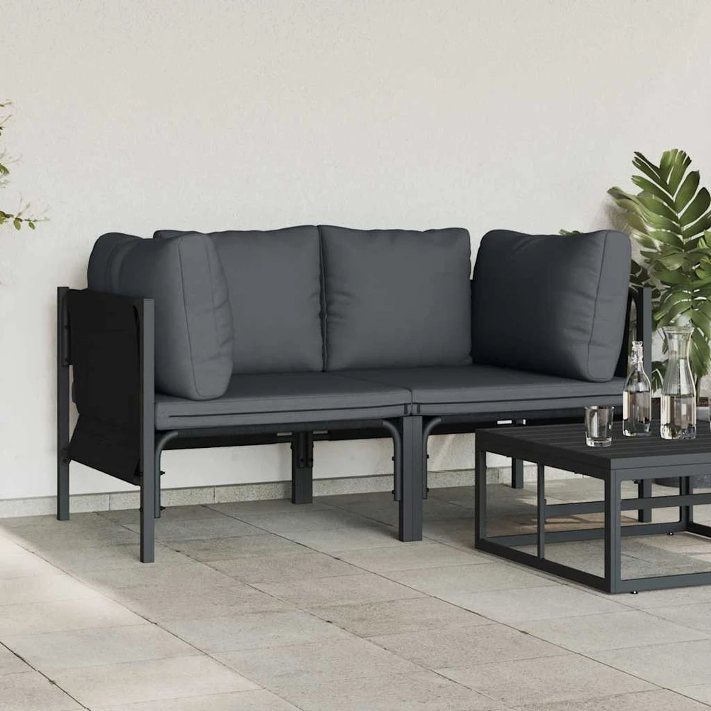 Lauko Baldai 2 Vienetas Antracitas 80 x 80 x 71 cm Plienas