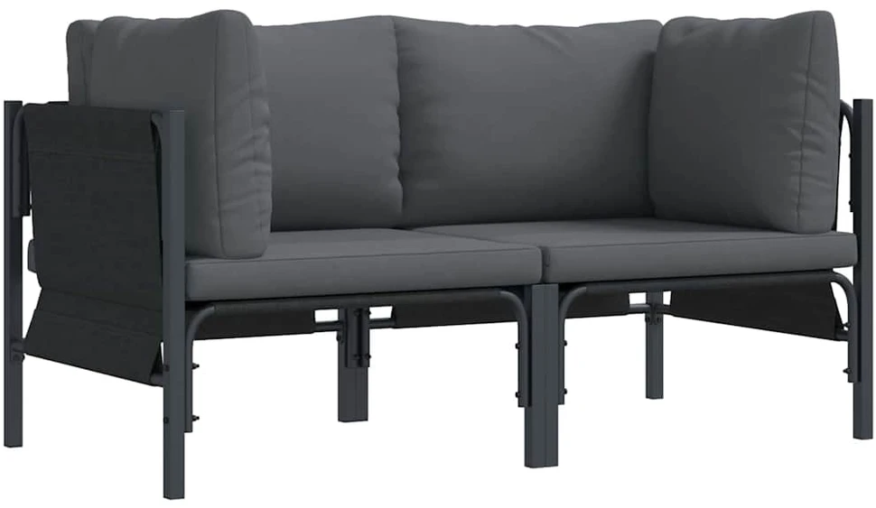 Lauko Baldai 2 Vienetas Antracitas 80 x 80 x 71 cm Plienas