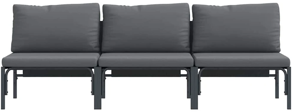 Lauko Baldai 3 Vienetas Antracitas 80 x 80 x 71 cm Plienas
