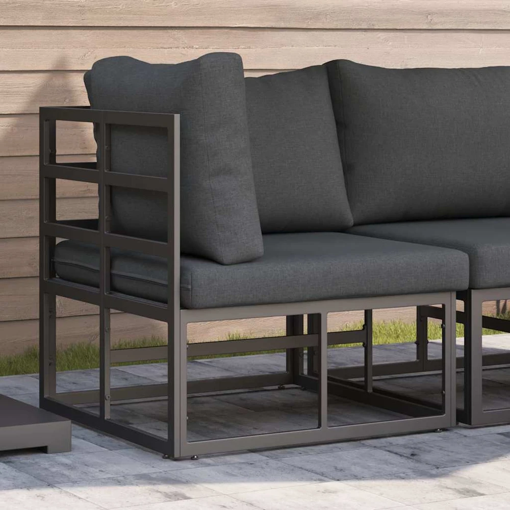 Lauko Baldai metalas Juoda ir Antracitas 71,5 x 71,5 x 71 cm