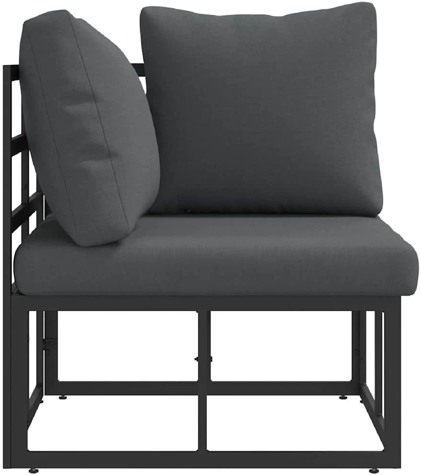 Lauko Baldai metalas Juoda ir Antracitas 71,5 x 71,5 x 71 cm