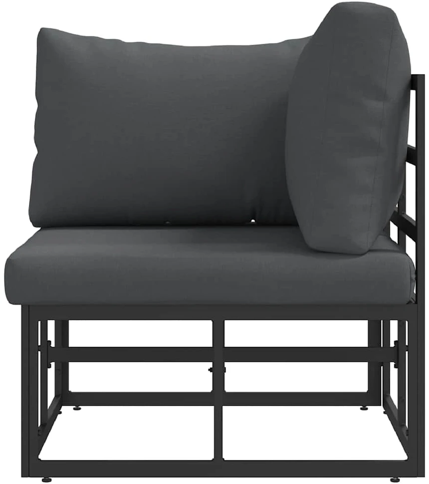 Lauko Baldai metalas Juoda ir Antracitas 71,5 x 71,5 x 71 cm