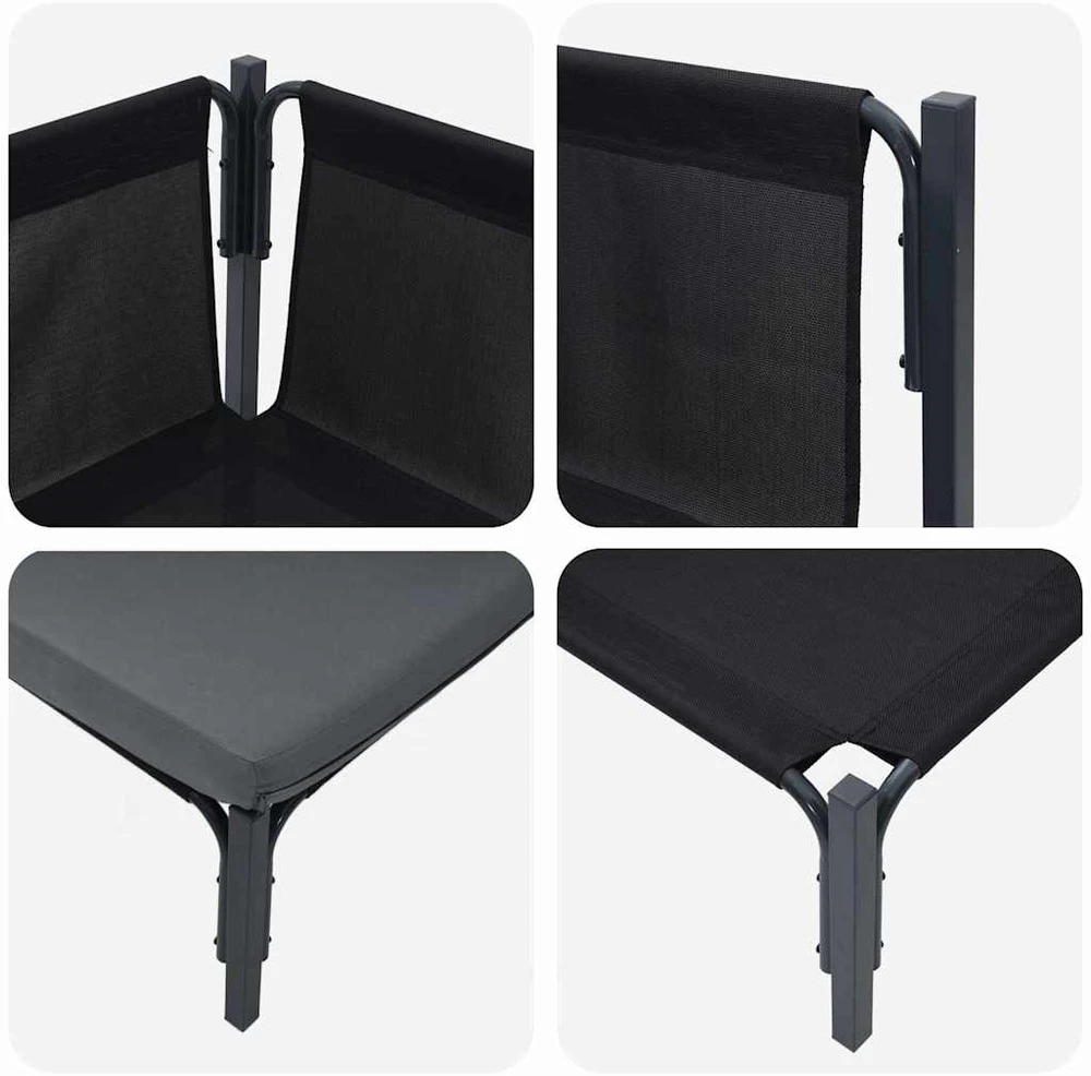Lauko Baldai su pagalve Antracitas 80 x 80 x 71 cm Plienas