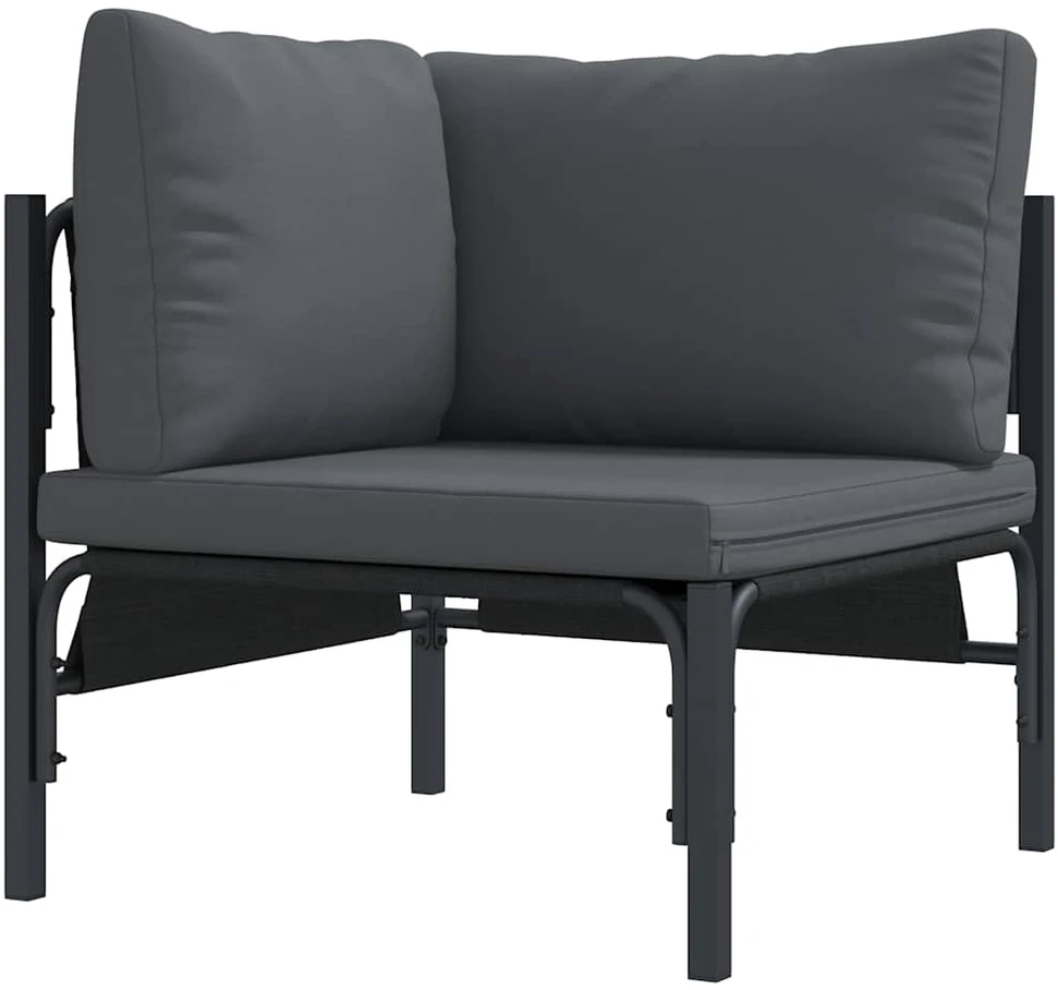 Lauko Baldai su pagalve Antracitas 80 x 80 x 71 cm Plienas