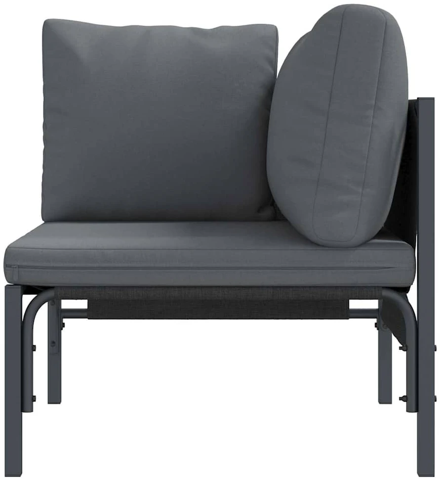 Lauko Baldai su pagalve Antracitas 80 x 80 x 71 cm Plienas