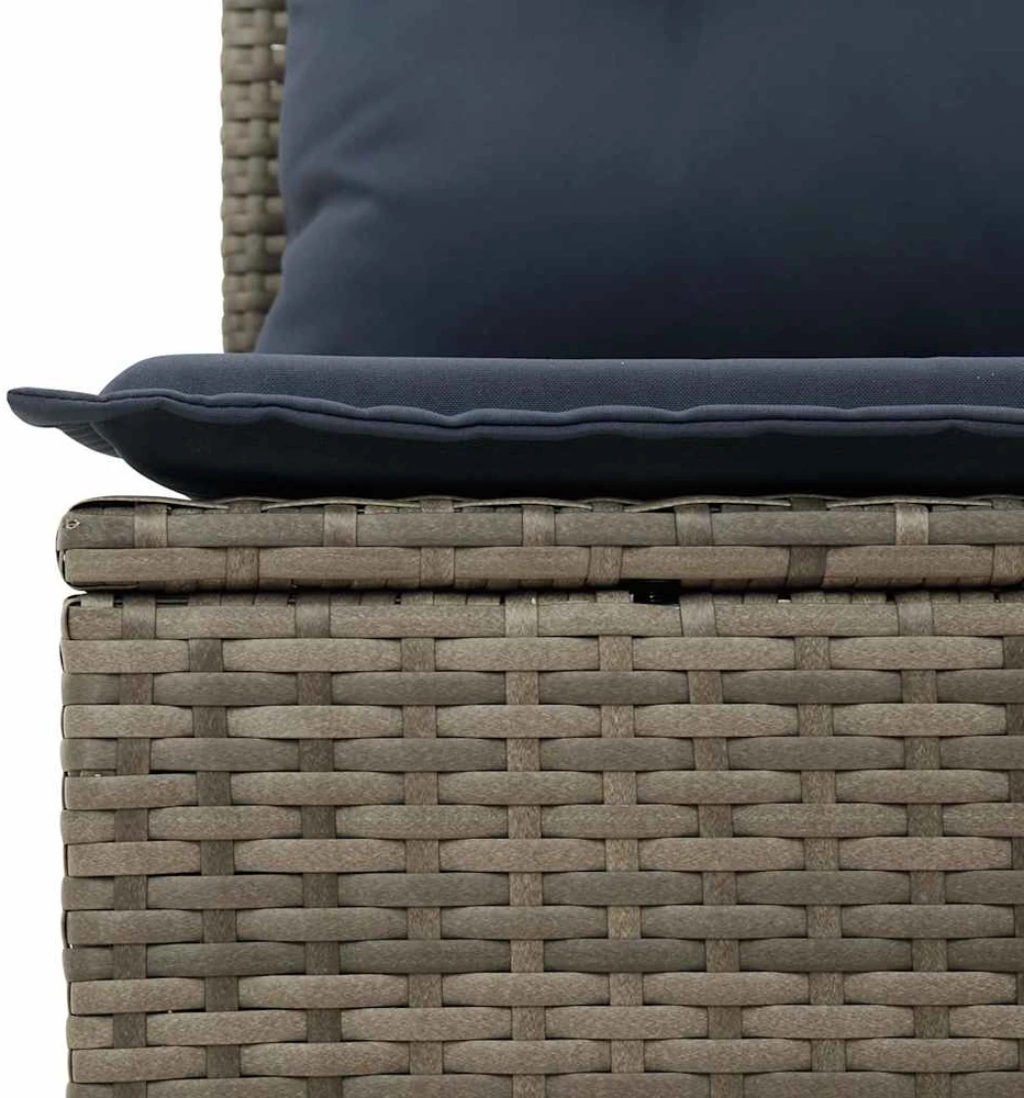 Lauko baldų komplektas 10 dalių sodo sofų komplektas su pagalvėlėmis, pilkas, poliratanas