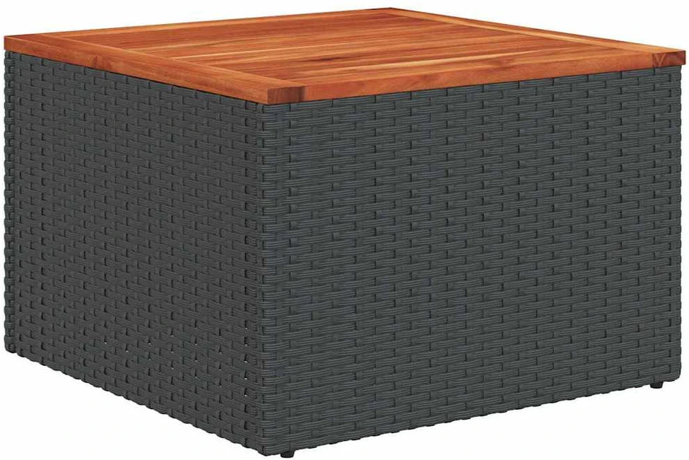 Lauko baldų komplektas 11 dalių sodo sofų komplektas su pagalvėlėmis, juodas, poliratanas