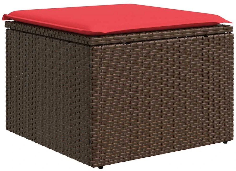 Lauko baldų komplektas 8 dalių sodo sofų komplektas su pagalvėlėmis, rudas, poliratanas