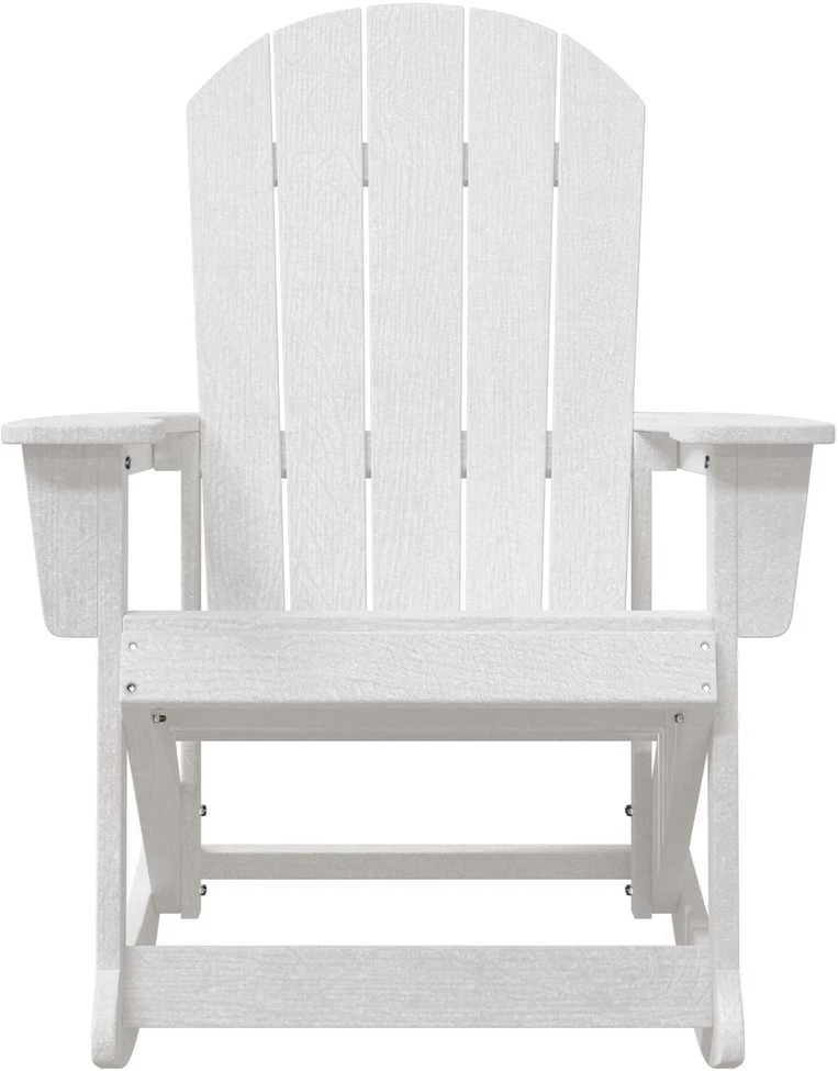 Adirondack sūpynės kėdės 2 vnt. Balta HDPE